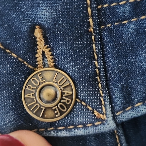 Lularoe High Waisted Medium Blue Stretch Skinny Jeans, 30 - Picture 8 of 8